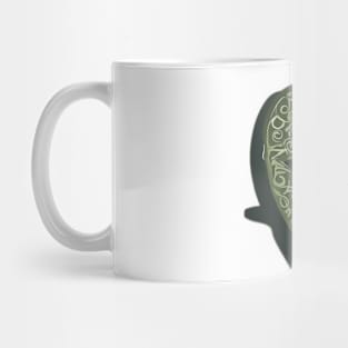 Mask Olive Green Shadow Silhouette Anime Style Collection No. 347 Mug